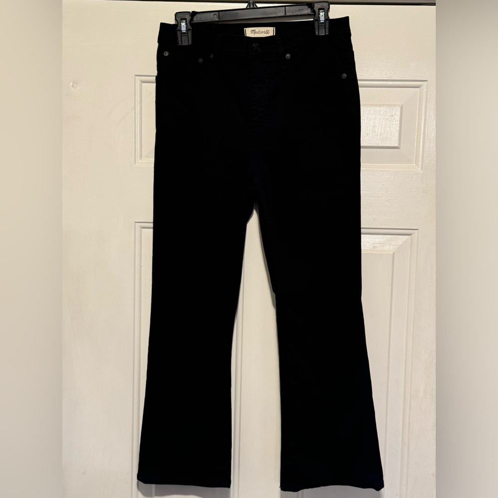 Madewell Cali Demi Boot Cut Jeans Size 28 Black Stretch